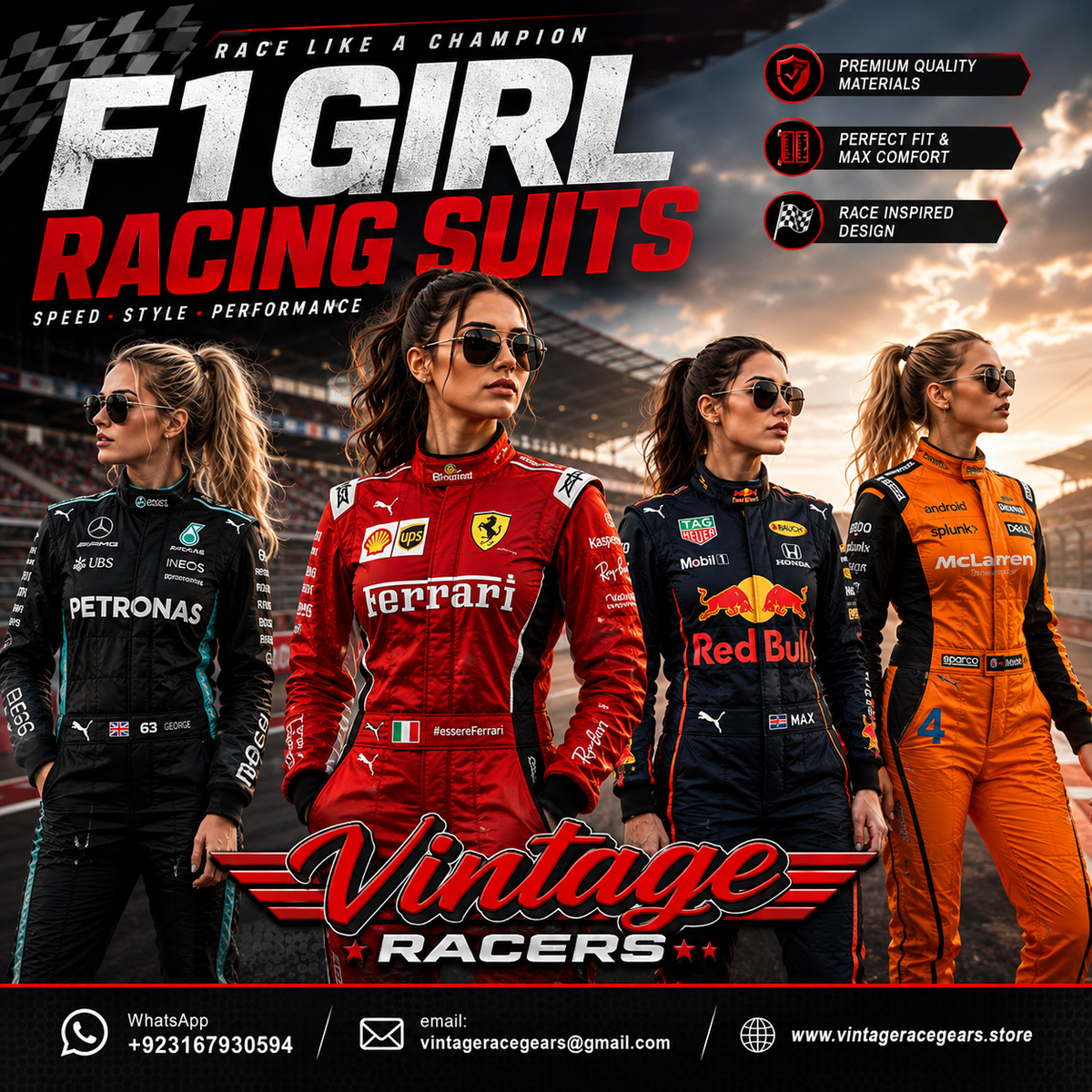 F1 Girl Racing Suit
