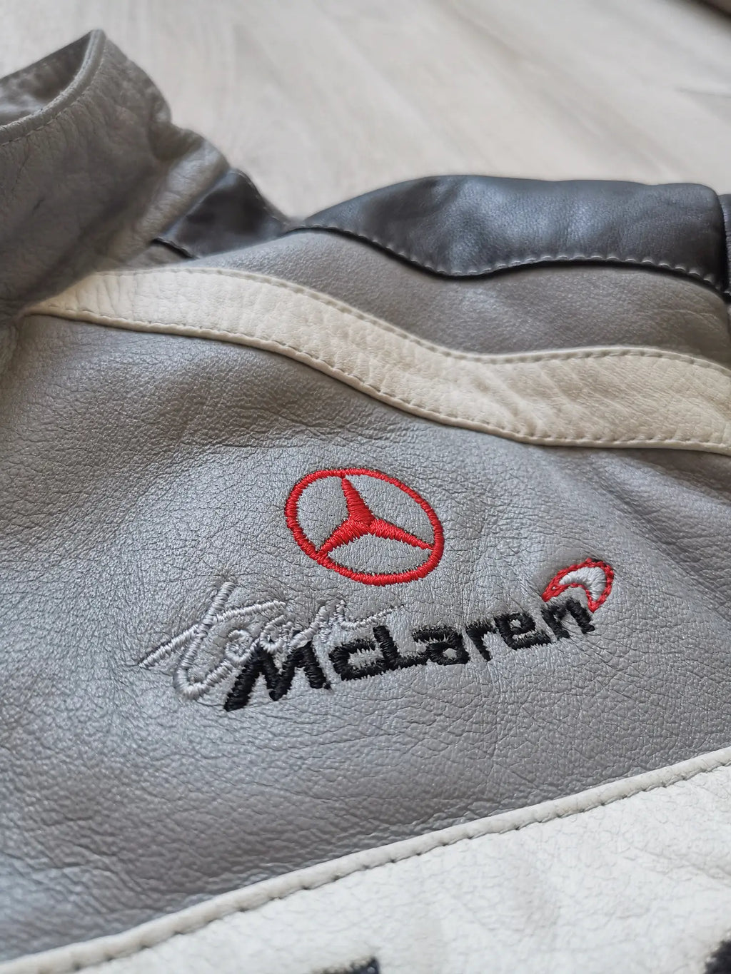 Mercedes X Mclaren Racing Leather Jacket Streetwear