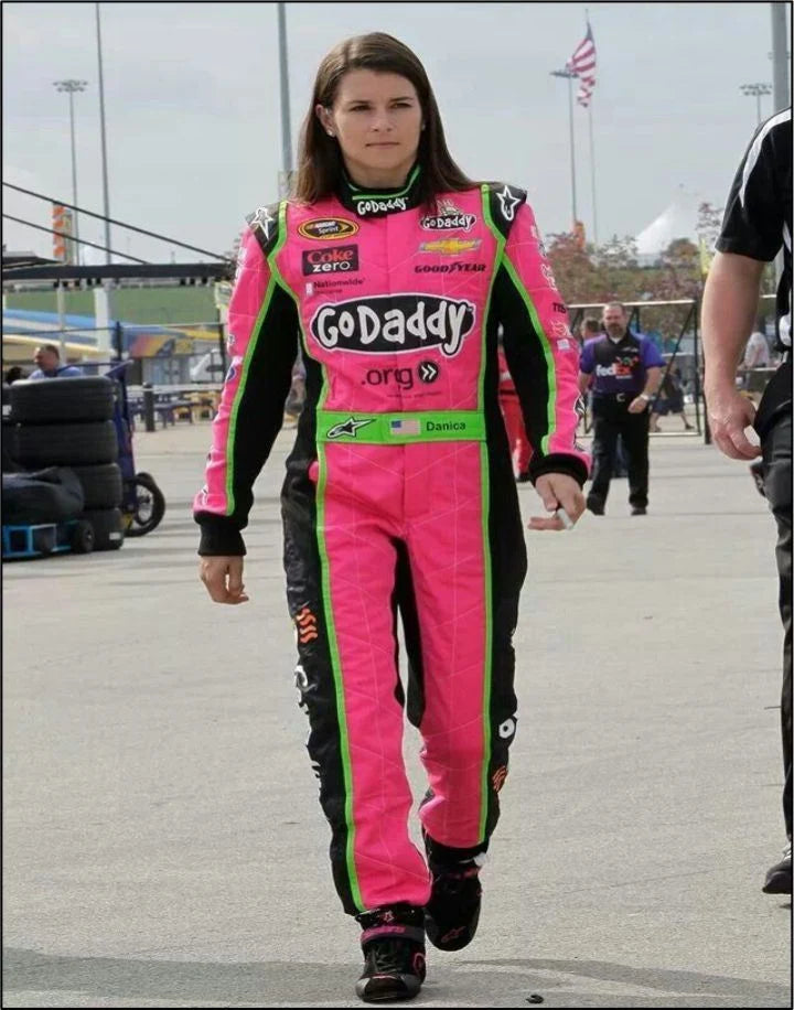 Danica Patrick Godaddy Racing Suit Pink