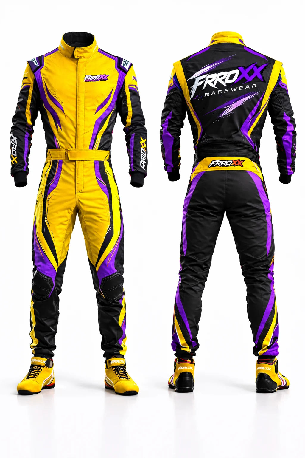 FRROXX RACEWEAR Sprint Racing Suit – Yellow Blue Green Custom