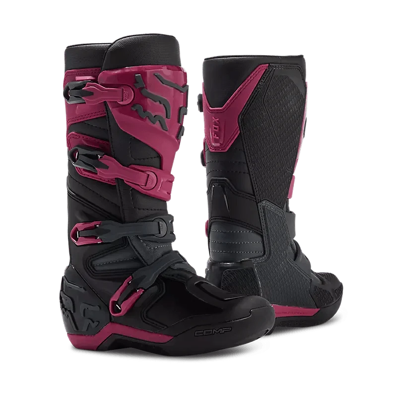 Fox Racing Motocross Motion Boots Black red