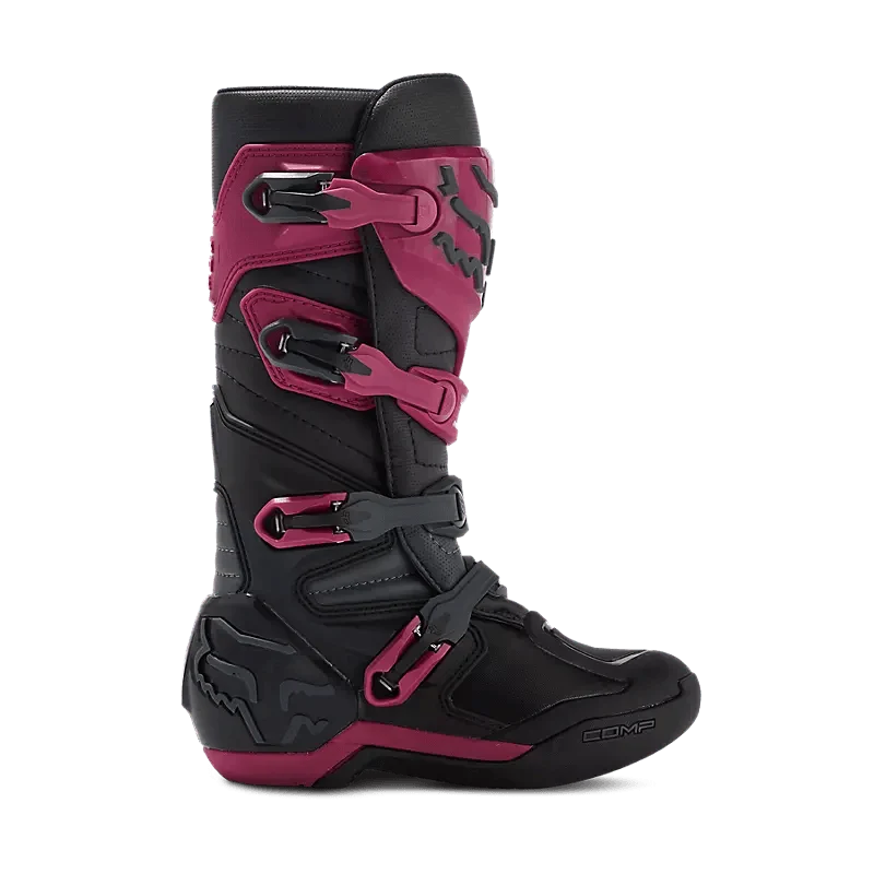 Fox Racing Motocross Motion Boots Black red
