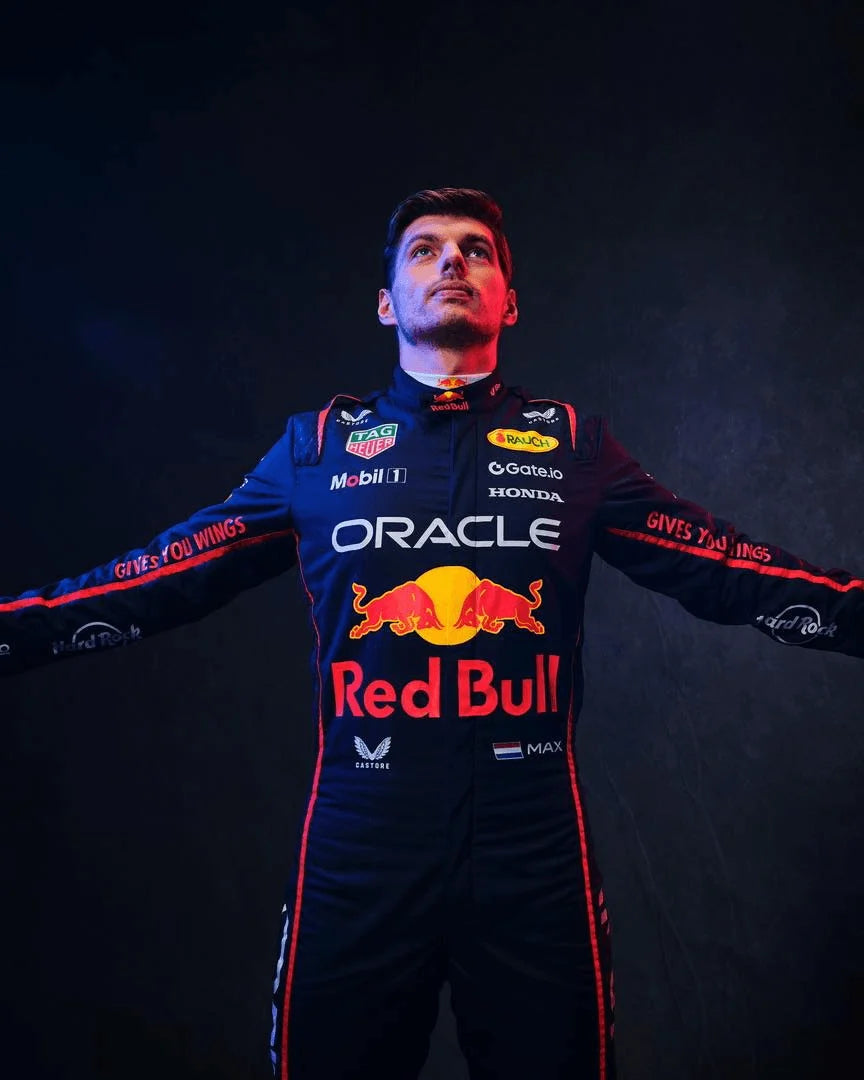 New 2025 Max Verstappen Oracle F1 Red Bull Racing Suit