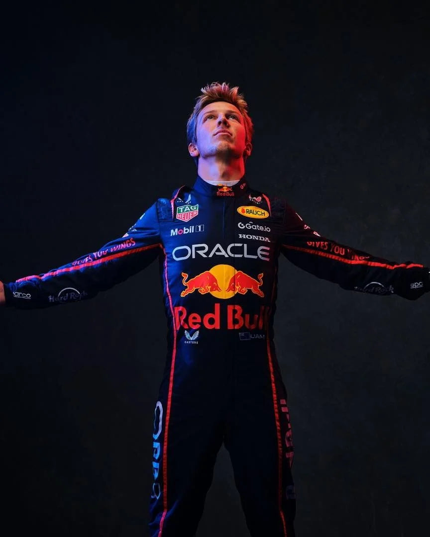 New 2025 Liam Lawson Oracle F1 Red Bull Racing Suit