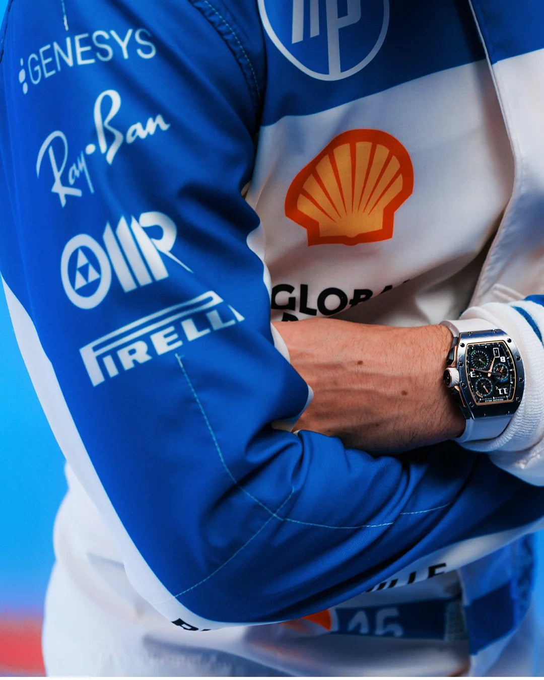 2025 Lewis Hamilton Miami GP Blue F1 Ferrari Race Suit