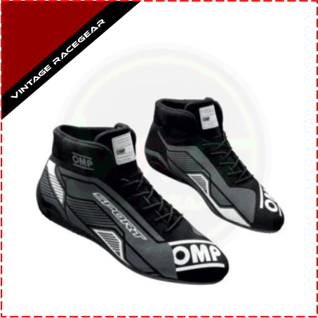 OMP One Evo FX Racing Shoes Gray - Black - Vintage Racegears