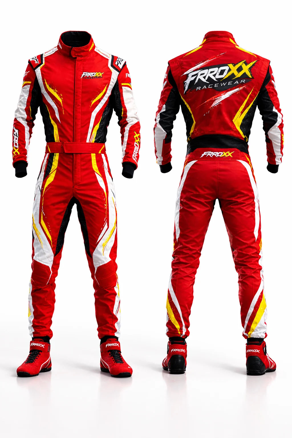 FRROXX RACEWEAR Sprint Racing Suit – Yellow Blue Green Custom