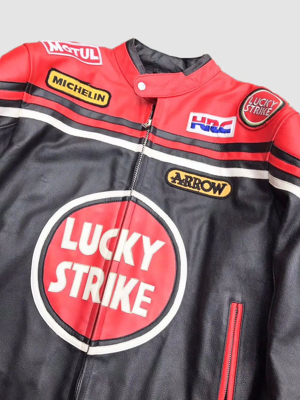 LUCKY STRIKE RARE 90’s Biker Leather Jacket Vintage