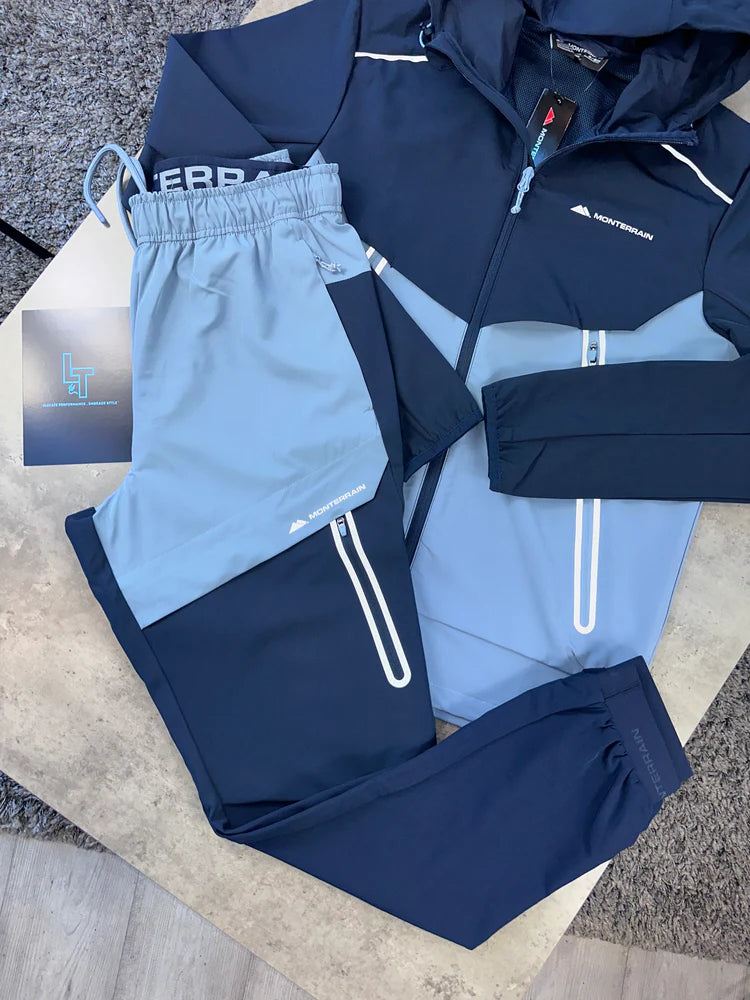 MONTERRAIN TRACKSUIT - NAVY/LIGHT BLUE
