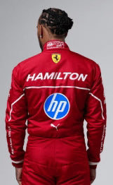 New 2025 Lewis Hamilton Scuderia Ferrari HP F1 Race Suit