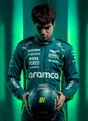 New 2025  Lance Stroll Aston Martin F1 Racing Suit
