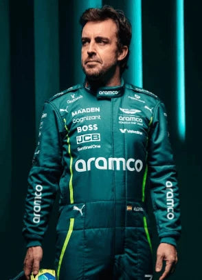 New 2025 Fernando Alonso Aston Martin F1 Racing Suit