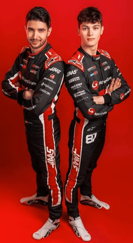 New 2025 Esteban Ocon Team Haas F1 Racing Suit