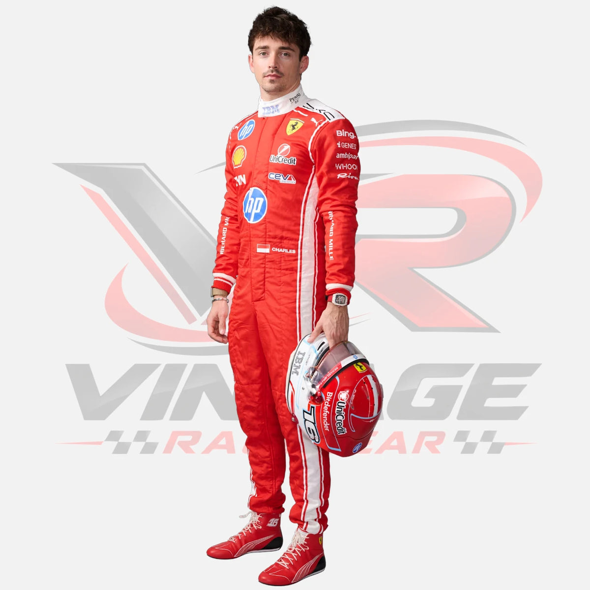 2026 Charles Leclerc Team Ferrari F1 Racing Suit Replica