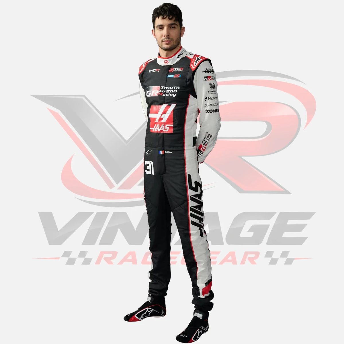 2026 Esteban Ocon Team Haas F1 Racing Suit Replica