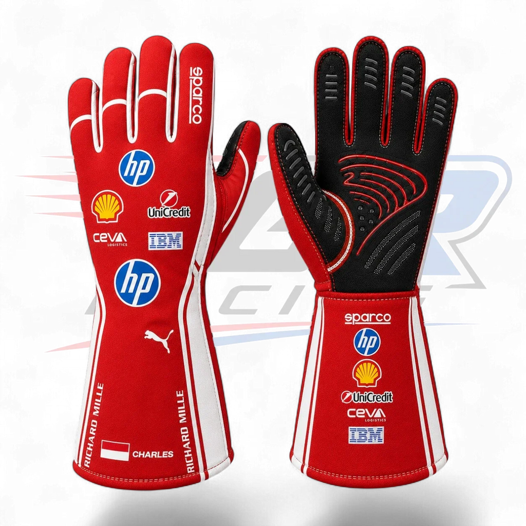 2026 Charles Leclerc Scuderia Ferrari HP F1 Replica Racing Gloves