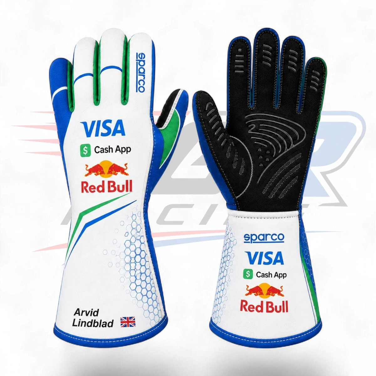 2026 Arvid Lindblad Visa Cash App RB F1 Replica Racing Gloves