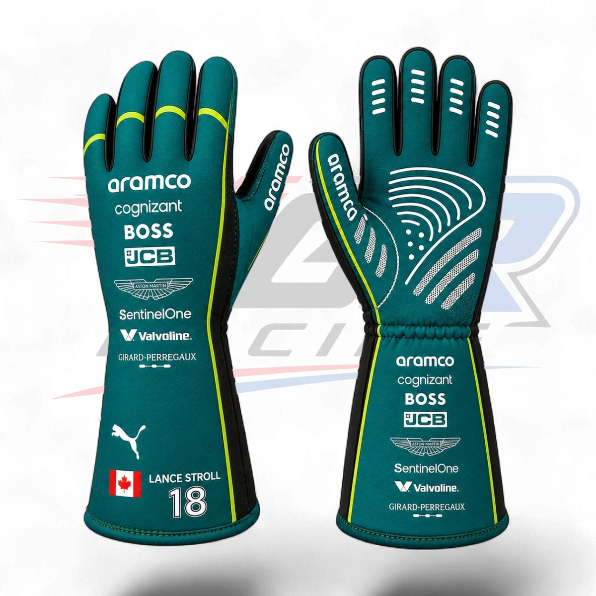 2026 Lance Stroll Team Aston Martin F1 Racing Gloves Replica