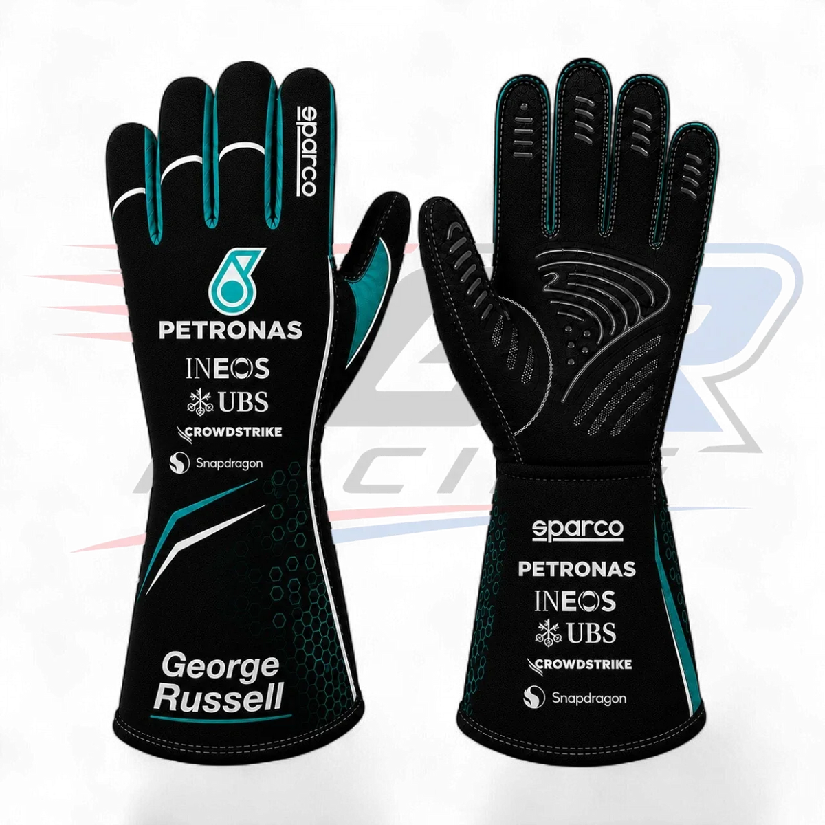2026 George Russell Mercedes-AMG Petronas F1 Replica Racing Gloves