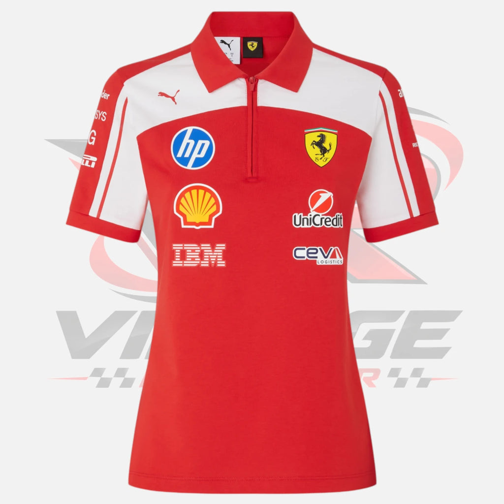 F1 Ferrari Team Polo Shirt 2025 Woman