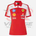 F1 Ferrari Team Polo Shirt 2025 Woman