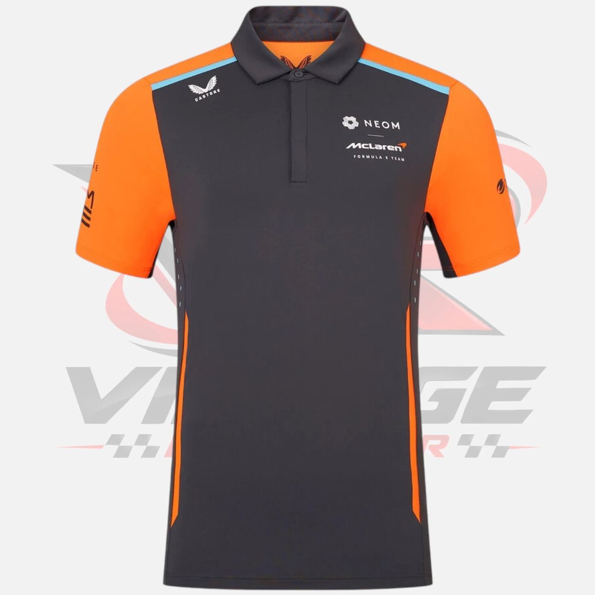 F1 Team McLaren Racing Polo Shirt 2024 Orange & Black