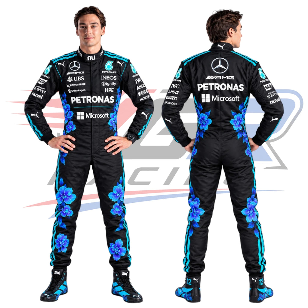 2026 George Russell Team Mercedes Singapore GP F1 Race Suit Replica