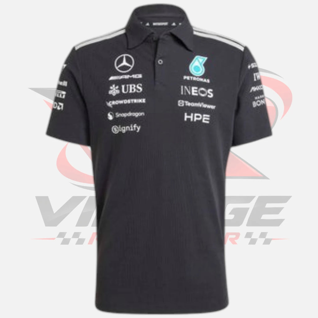 2026 Mercedes F1 Team Polo Shirt Black