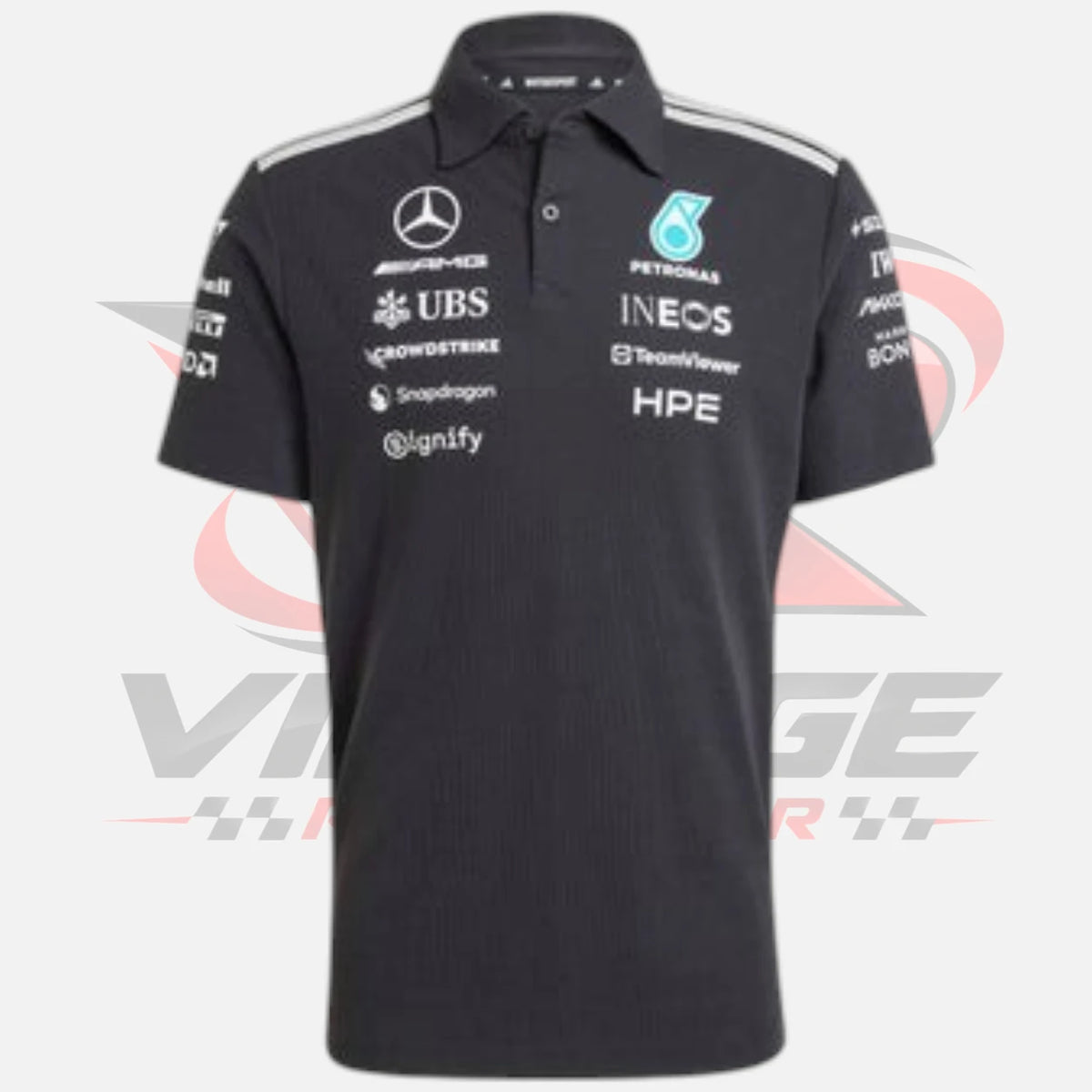 2026 Mercedes F1 Team Polo Shirt Black