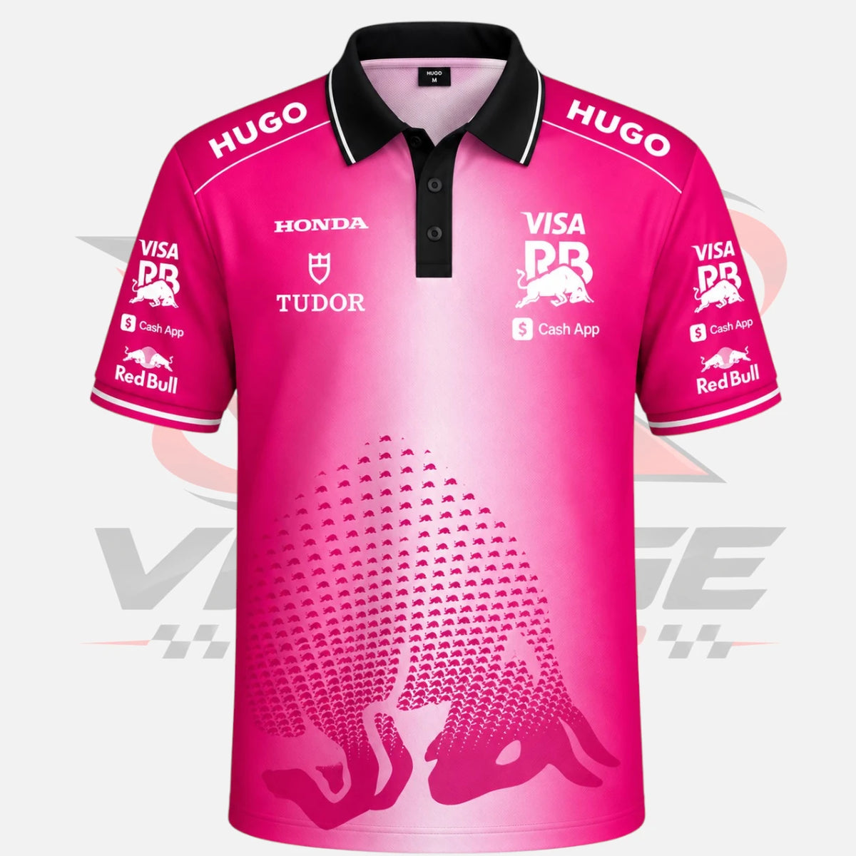 Visa Cash App RB 2025 Miami GP Pink Polo-Shirt