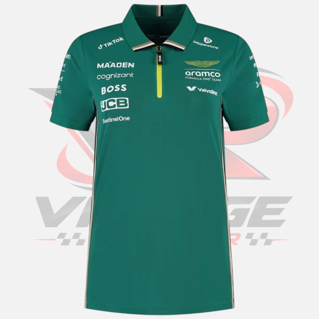 Aston Martin Aramco Cognizant F1 2025 Team Polo - Shirt