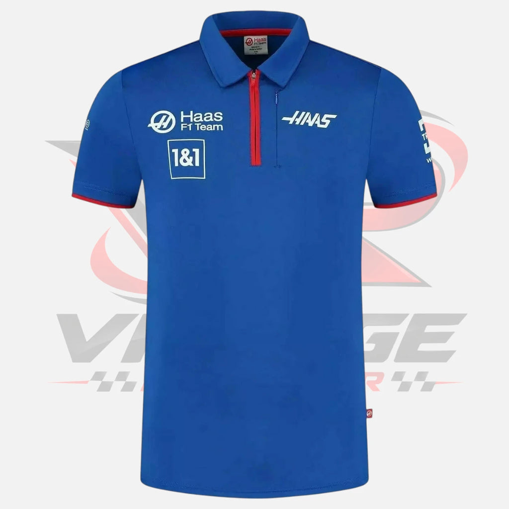 F1 Haas Racing Team Polo Shirt Replica Blue