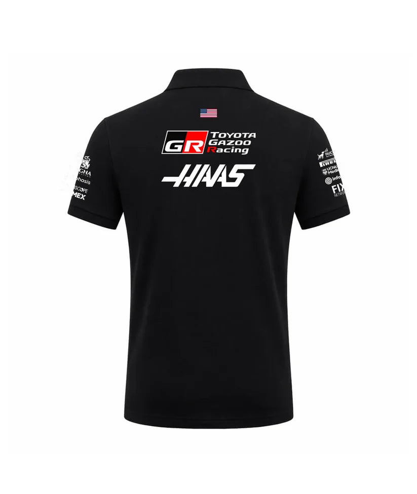 F1 Haas Racing Team Polo-Shirt 2026 Replica Black