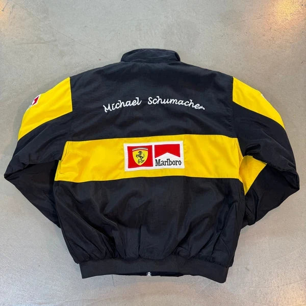 Ferrari F1 Vintage Yellow Racing Jacket