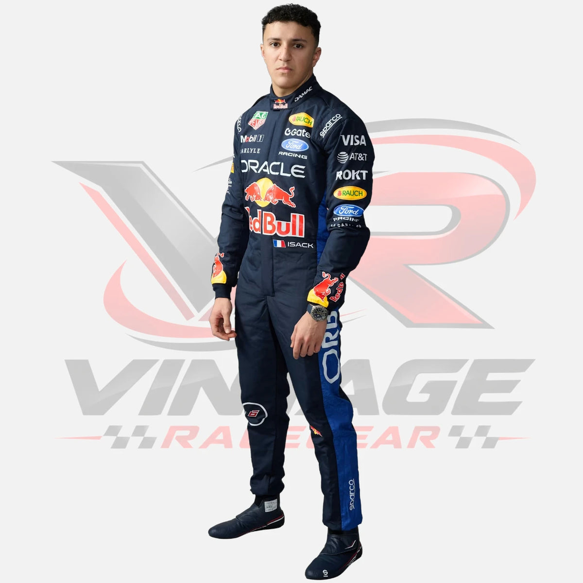 2026 Isack Hadjar F1 Red Bull Racing Suit Replica