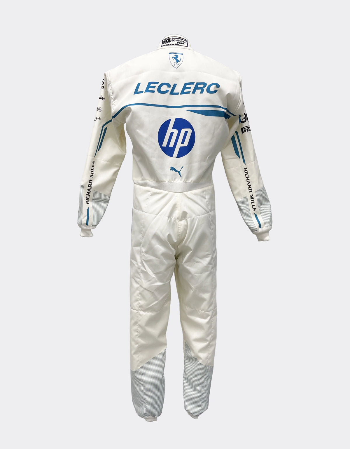 Charles Leclerc Puma racing suit for Scuderia Ferrari