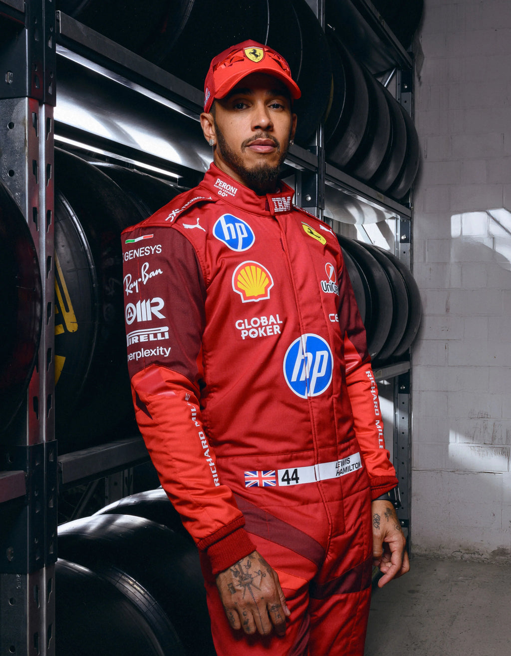 Lewis Hamilton Puma for Scuderia Ferrari HP Las Vegas 2025 race suit