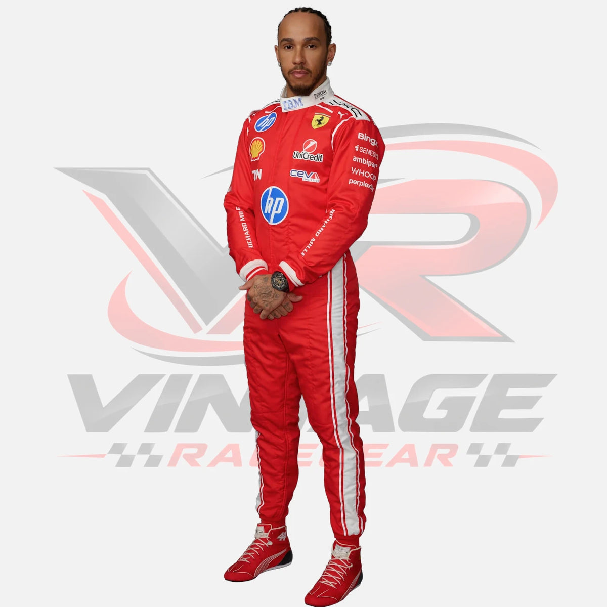 2026 Lewis Hamilton Team Ferrari F1 Racing Suit Replica
