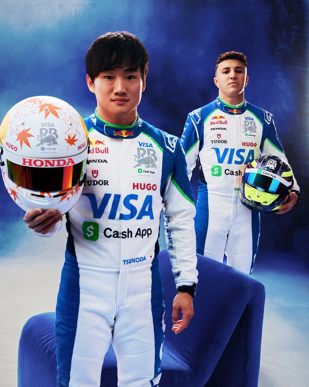 New 2025  Isack Hadjar Visa Cash App Bull's F1 Racing Suit