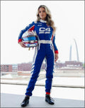 Ladies Custom Go Kart Racing Suit Blue