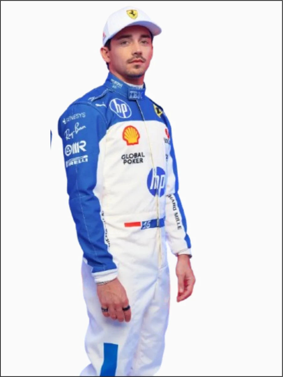 2025 Charles Leclerc Miami GP Blue F1 Ferrari Race Suit
