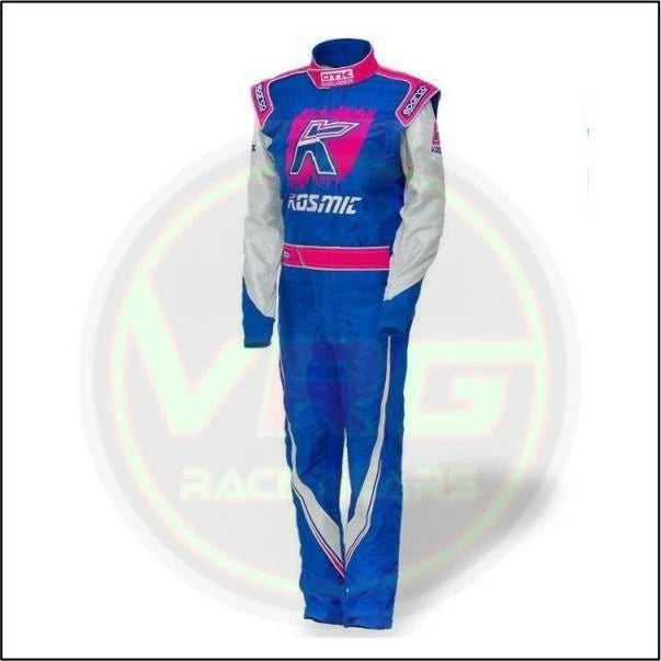KOSMIC OMP Driver Suit Blue-Pink - Vintage Racegears