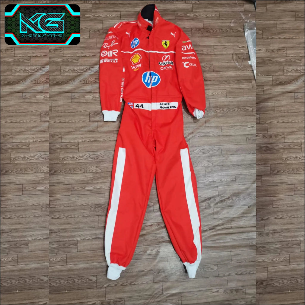New 2025 Lewis Hamilton Scuderia Ferrari HP F1 Race Suit