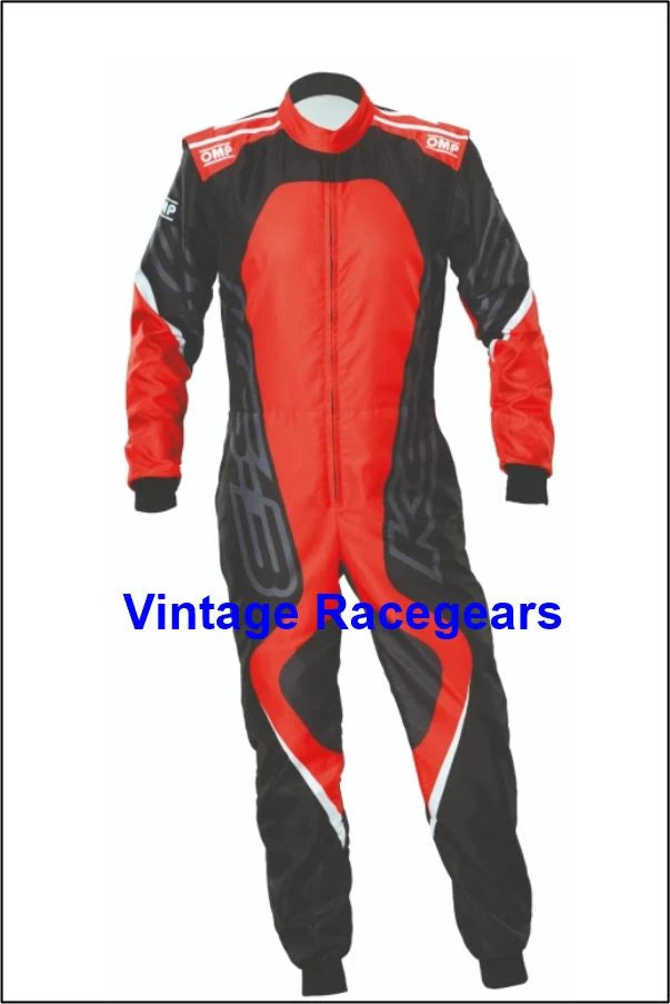OMP KS-3X ART KIDS Kart Overall Black-Red