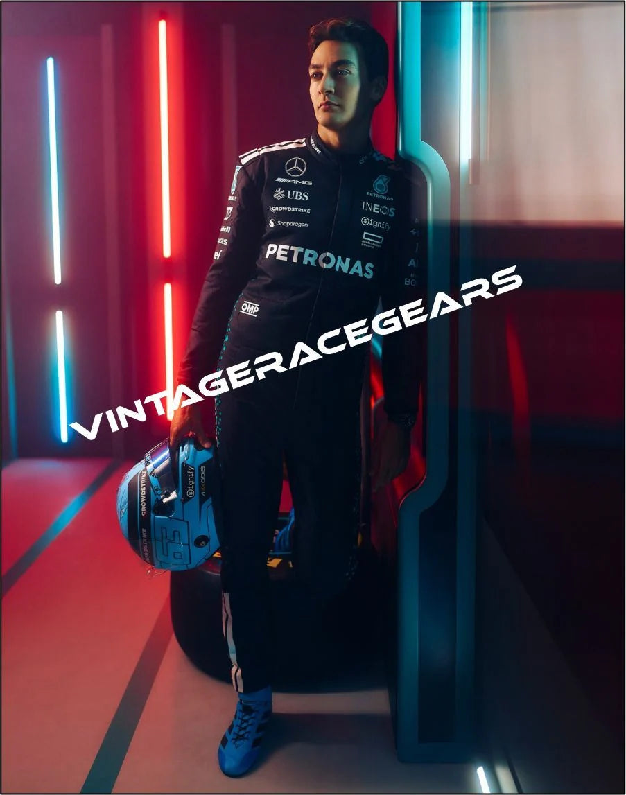 New 2025 George Russell Petronas Mercedes F1 Race Suit