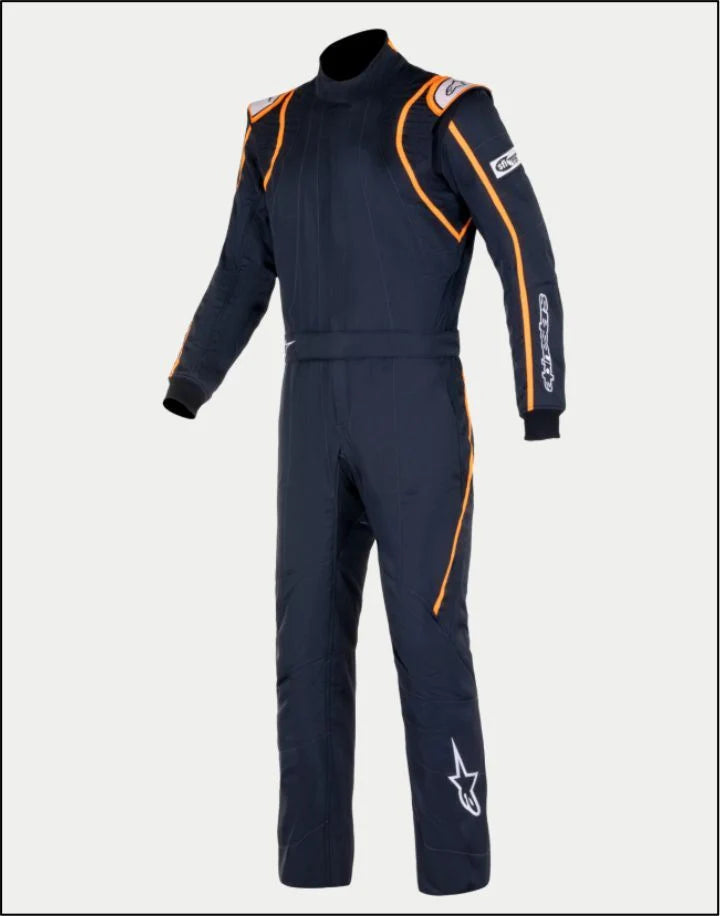 GP Race V2 Bootcut Suit Black White Orange Fluo