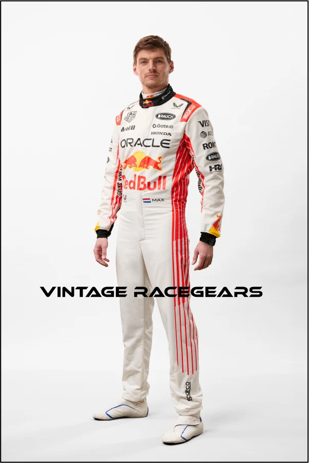 2025 Max Verstappen Oracle F1 Red Bull Racing Suit White