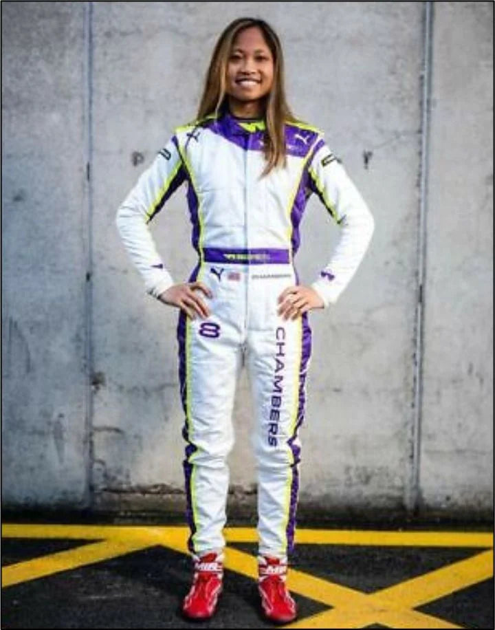 Ladies Custom Go Kart Racing Suit White
