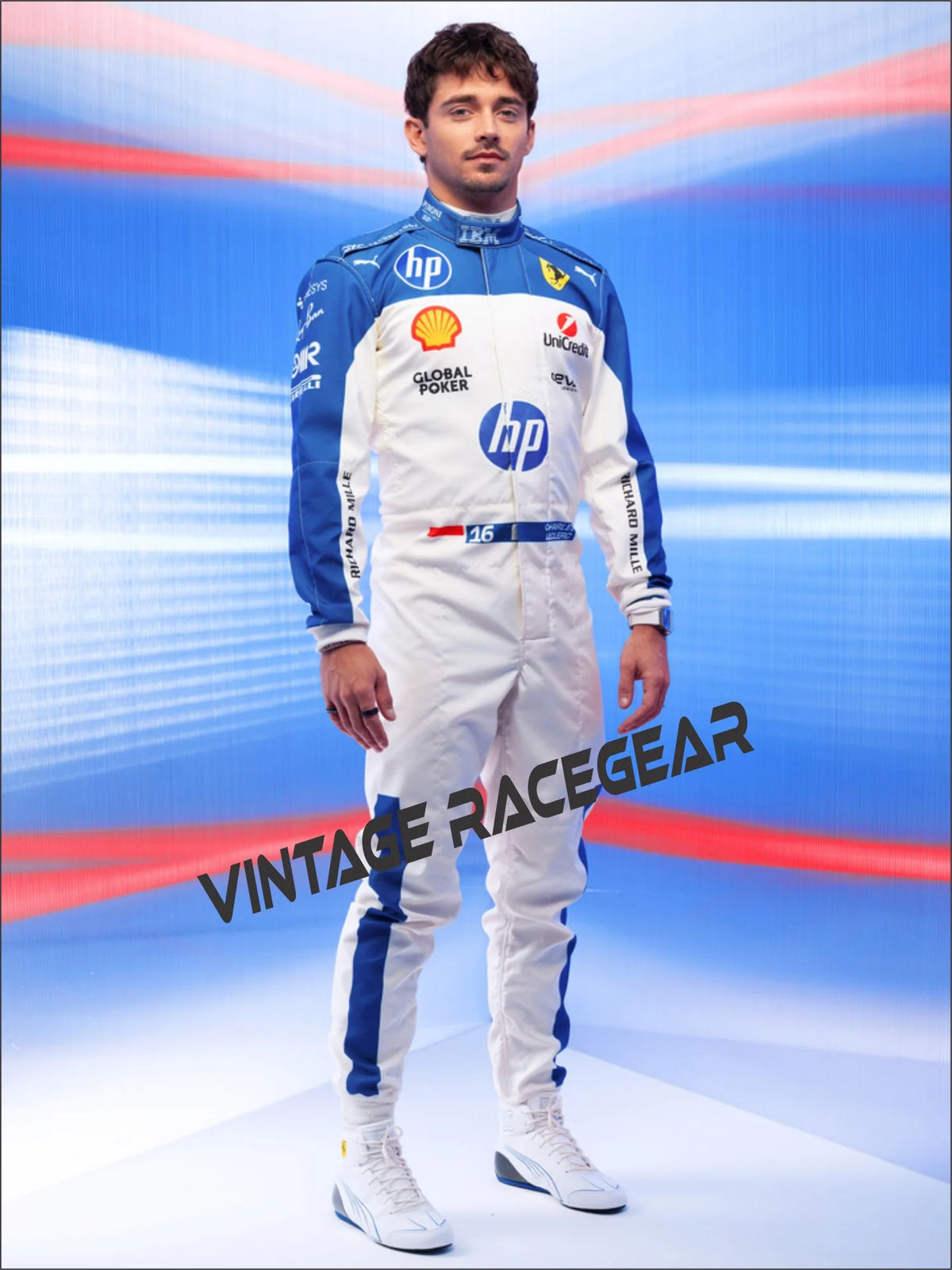 2025 Charles Leclerc Miami GP Blue F1 Ferrari Race Suit