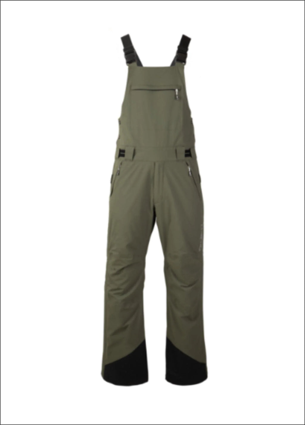 Bib Overall Adult Side Zip Pants Green